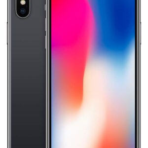 هاتف Apple iPhone X، الإصدار الأمريكي، بسعة تخزين 64 جيجابايت، باللون الرمادي الفضائي (Space Gray)، لشبكات GSM (مُجدد)